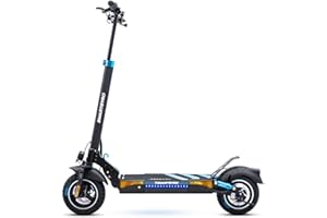 SMARTGYRO Speedway - Patinete Eléctrico para Adultos con Motor de 500W 48V, Batería 12.500 mAh, Doble suspensión Reforzada, Frenos de Disco, 4 Intermitentes, Scooter, 3 Modos de conducción