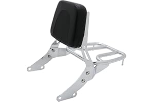 FENGREN Motorcycle Passenger Backrest Sissy Bar Luggage Rack for Triumph Bonneville T100 T120 Street Scrambler/Street Twin 2017 2018 2019 2020 2021 2022, Chrome