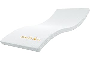 WOWTTRELAX Surmatelas 90x190 cm Memoire Forme, 6cm sur Matelas Epaisseur sur-Matelas pour Adulte Mémoire de Forme avec Housse Amovible et Lavable