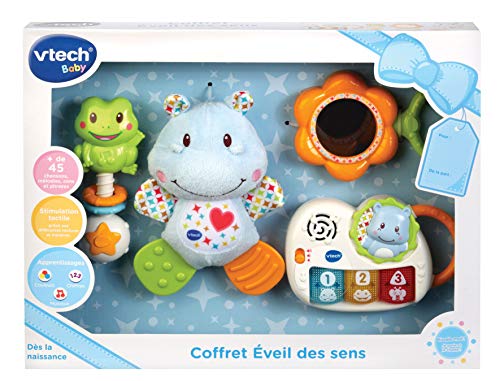 VTech - Coffret naissance - Eveil des sens - Cadeau de naissance avec premiers jouets de Bébé - bleu (80-522005) – Image 4