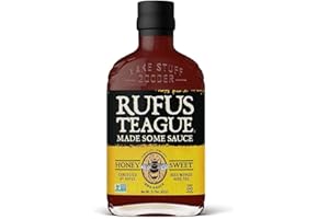 ‎RUFUS TEAGUE Rufus Teague Honey Sweet BBQ Sauce 432 g - Smoky Sweet Barbecue Sauce with Real Honey - Grill Sauce for Burgers, Ribs & BBQ - Gift for Men, BBQ Sauce Gift, BBQ Sauce for Barbecues