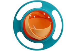 AimdonR Baby Schüssel 360 ° drehbare auslaufsichere Schüssel mit Deckel Anti Verschütten Schüssel Fütterung Schüssel