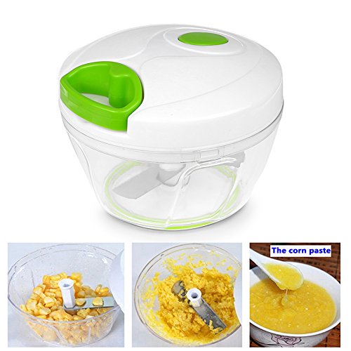 Multifunktionale Manueller Zerkleinerer KOMPAKT & Leistungsstark Hand Held Gemüseschneider Kochen Tools Küche Zubehör für Obst Zwiebeln garlics Salat - 7