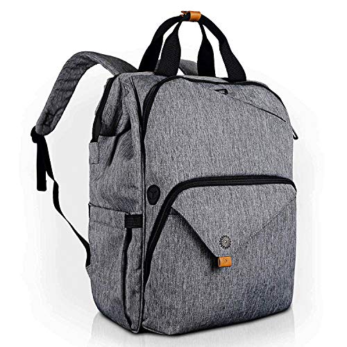Laptop Rucksack Hellgrau 15,6 Zoll Wasserdichter Business Computer Notebook Rucksack mit Laptopfach Herren Damen(7651EU-G)