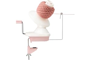 ALLESHELFER Wollknäuel Wickler, Kugelwickler, Garnwickler für Wolle, Kunststoff Wollwickler Garnwickler, Wollabwickler mit Kugellager, Tragbarkeit Garnrollenwickler, Strickmaschine für Erwachsene (Rosa)