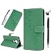 Produktbild MOTO G6 Play Handyhülle MOTO E5 Handy Hülle Löwenzahn Muster Leder Tasche Flipcase Cover Schutzhülle Silikon Handytasche Skin Ständer Klapphülle Schale Bumper Magnetverschluss Brieftasche-Mintgrün