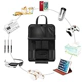 Auto Rücksitz Organisator, Galopar Multifunktionsbett Organisator Auto Speicher Auto Rücksitz Schutz mit Mehrfachtaschen Tabletten Halter Faltender Speisentablett Auto Aufräumung für Kinder - 6