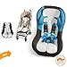 Diago UK Cool & Dry Universal Overlay Seat Liner for Pram, Stroller Car seat- white beige