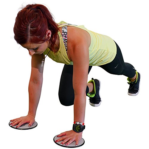 Elite Sportz Core Sliders und Gliding Disc Fitness Training – Sliders Fitness für den Kern – doppelseitig für den Einsatz auf Teppich oder Parkett - 3