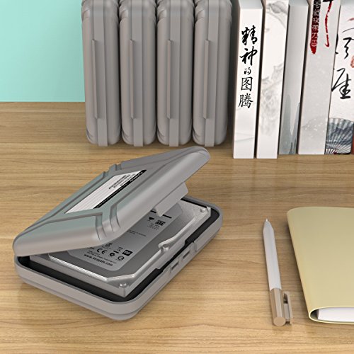 ORICO Festplattentasche Schutztasche Schutzbox (3.5″, Grau, 5 Stück) – Aufbewahrungstasche für 3,5 Zoll Festplatten Western Digital WD Seagate Toshiba Samsung Intenso - 7
