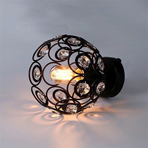 Iron Crystal American Styoe Ceiling Light Creative Art Balcony Aisle Restaurant Kitchen Corridor Exposition Chandelier Bathroom Balcony Ceiling Lamps Lighting Diameter 7.5 "