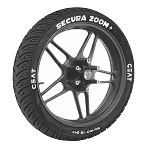 Ceat Secura Zoom Plus P80/100-18 Tubeless Bike Tyre, Rear