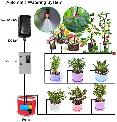 Automatic Watering System with DIY Timer Auto Irrigation for Home Garden Indoor Plants Flower