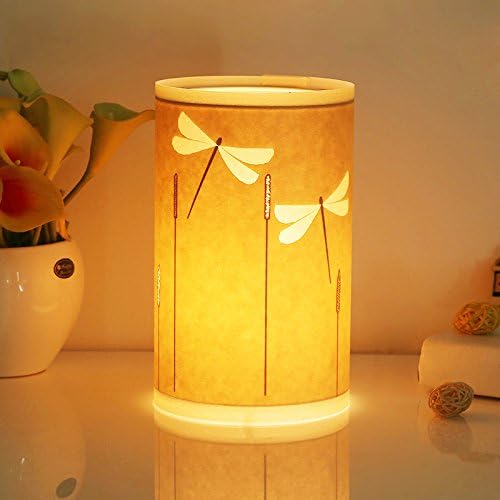 Table Lamp, hqoon Beside Desk Lamp, Minimalist Night Stand Lamps for Bedroom, Beautiful fait-Main Hollow Patterns, Chaud Night Lighting for Relaxing or Sleeping, idéal Gift for Kids, Family or Friend