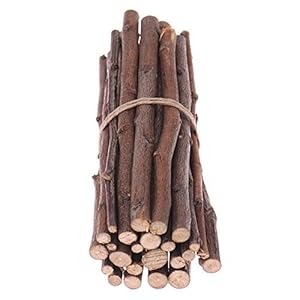 Palos de madera de Hypeety, aperitivo de manzana para mascotas, juguetes para morder, para ardillas, conejos, cobayas, chinchillas y loros