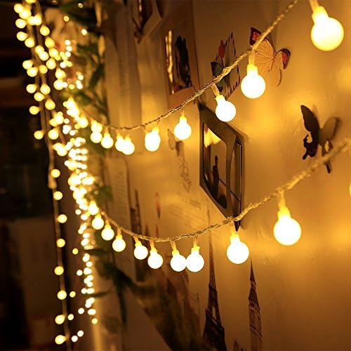 Cookey Ball String Lights - 80 Balls 10m Globe Fairy Light - Perfect for Indoor, Outdoor, Garden, Chrismas Tree, Party, Festival, Wedding Decoration(Warm White)