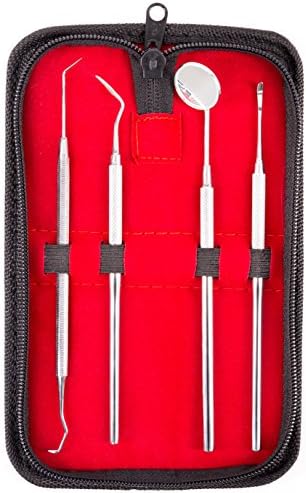 4er Dental Set Tooth Cleaning Toothbrush Probe Dental Care Toothbrush Stainless Steel Instrument Toothbrushes high-quality proficiency of MedTekCo. lifelong warranty