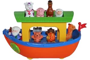PaMeer Activity Noah Ark Set With Colorful Piano Keyboard Delightful Melodies Includes 9 Detachable Animals (25 x 20 x 36cm)