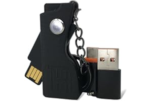 HOLDTAG Yubikey Case with Keychain and Adapters | Compatible with YubiKey 5 NFC and 5C NFC | Shockproof Protection | Yubico Case | Cover | Case (No Security Key Included)