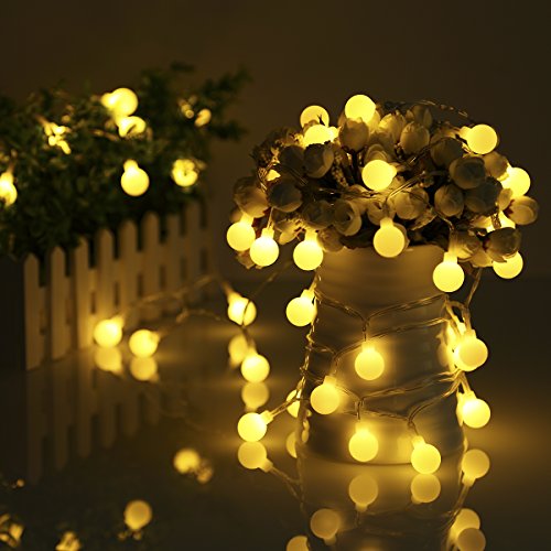 B-right® 40 LEDs Globe Lichterkette, LED lichterkette warmweiß, Globe String Licht Sternenlicht, Innen- und Außen Deko Glühbirne, Weihnachtsbeleuchtung für Weihnachten / Hochzeit / Party/Weihnachtsbaum. - 6
