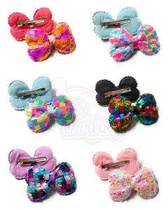 Moms Darling, Pack of 6 Pieces, Stylish Bow Hair Clips For Baby Girls | Bow Hair Pins For Girls | Hair Accessories For Girls Kids | Alligator Clips | Multicolor.
