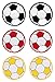 Produktbild Fußball Schwarz Rot Gelb Aufnäher Spar-Set 6 Stück Bügelbilder Applikation