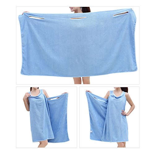 UTOVME Multifunktions Absorbent Bademantel für Damen,Weiche Mikrofaser Handtuch Leicht Tragbar als Wickelnkleid in vielen modischen Farben - 6