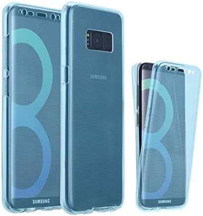 Lincivius Samsung Galaxy S8 Plus Case, Galaxy S8 Plus 360 Case Front and Back Silicone Full Body Case Blue Full Coverage Protection Protective Cover Ultra Thin And Light