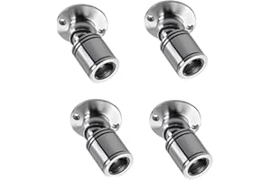 ELITLIFE Midore 4 Mini Recessed LED Mini Spotlight Recessed Aluminium 3 W Warm White with Transformer Black Modern Silber Warmweiß