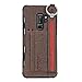 Produktbild 3C-LIFE Galaxy A7 2018 Canvas Denim Wallet Case, Card Holder Lanyard Hand Strap Belt Hanging Ring TPU + PU Professional Snap On Cover Phone Cover (Brown)