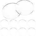 Baluue 40pcs Biconvex Lens Polished Double-Convex Lens Magnifier Lens Replacement, 42mm Diameter