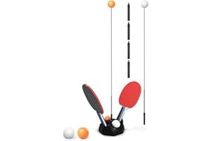 Evenlyao Tischtennistrainer mit elastischem, weichem Schaft, höhenverstellbare Tischtennis-Vision-Trainingsgeräte