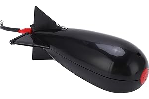 Les-Theresa Fishing Spod Bomb Environmental Carp Fishing Bait Rocket, Carp Bait Thrower Portable Bait Bomb Fishing, Bait Thrower Carp Feeder Large Bomb Float Lure Bait Holder Fishing(Nero)
