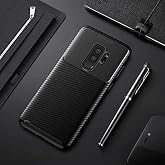 Spia Samsung Galaxy S9 Plus ile uyumlu Kılıf Siyah Karbon Silikon Orijinal Esnek İnce Geliştirilmiş Dayanıklı Darbe Karşıtı K