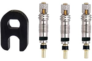 LVGPH 3pcs Bike Valve Replacement Bike Valve Universal Presta Valve Core Valve Core Remover Tool,Cycling Valve Caps Bicycle Valve Adapter Easy to Operation for Road & Mountain Bikes