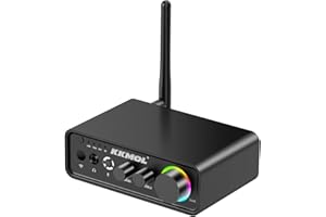 KKMOL Mini HiFi Verstärker, 2 Kanal Stereo Verstärker Leistungsverstärker, 100Wx2 Audio Verstärker mit Bluetooth 5.3 und TPA3116 Amp Chip, Mini Digitalverstärker Subwoofer für Familientreffen