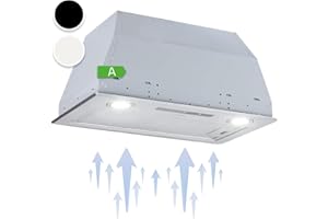 Klarstein Hottes Aspirante de Cuisine Murale, Filtre en Aluminium, Débit d'Air Puissant 592 m³/h et Silencieux, Minuterie, Eclairage à LED, Commande Tactile