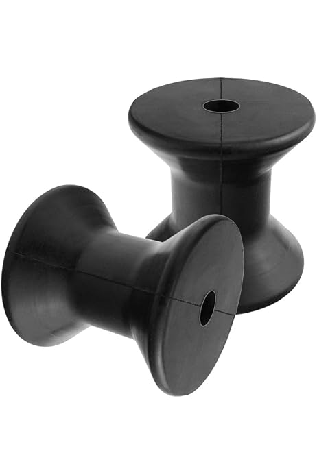 Rouleau Caoutchouc Remorque Bateau - Protège Coque, Anti-rayures, Noir, Pour Remorques 8 Pouces - Rouleau D'étrave
