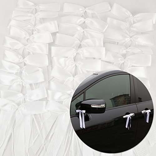 50tlg Autoschleifen Weiss Autoschmuck Autoschleifen Hochzeit