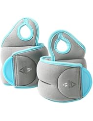 Reebok RAWT-11072BL Muñequeras Lastradas, Gris, 2 x 1.5 kg