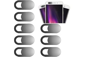LJFEA 8 Pièces Webcam Cover, Cache Camera Ultra-Mince pour Tablettes, Ordinateur Portable, PC, Smartphone - (Le Noir)