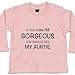 Gorgeous Aunt - Funny Baby T-shirts, 3 to 6 mths, Pink