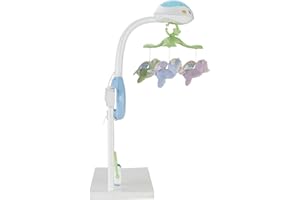 Fisher-Price - Mobile Doux Rêves Papillon - Veilleuse avec Projection de Lumière - 3 Peluches, 3 Modes Audio - Adapté aux Bébés - Cadeau de 0 à 5 mois, CDN41
