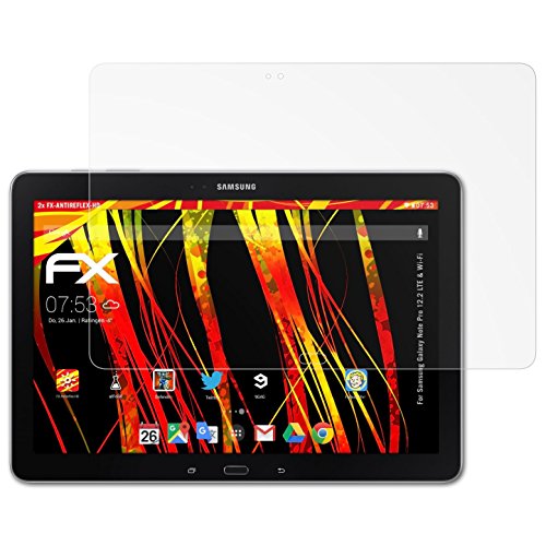 Samsung Galaxy Note Pro 12.2 (LTE & Wi-Fi) Displayschutzfolie - 2 x atFoliX FX-Antireflex-HD hochauflösende entspiegelnde Folie