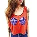 Produktbild Vovotrade Frauen-beiläufiges Druck-loses Sleeveless Sommer Hemd (Size:M, Orange)
