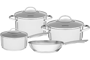 Tramontina Una 7 Pieces Stainless Steel Cookware Set with Tri-ply Bottom