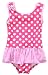Attraco Baby Girls One Piece Swimwear Cute Polka Dot Swimming Costume Princess Bowknot Bathing Swimdress