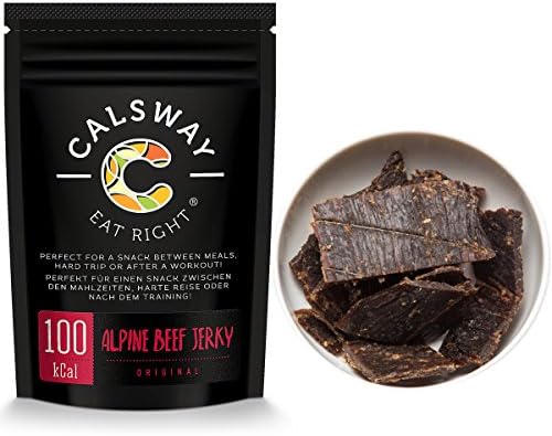 (Pack of 6) 100 Calories ORIGINAL Taste ALPINE BEEF JERKY by Calsway
