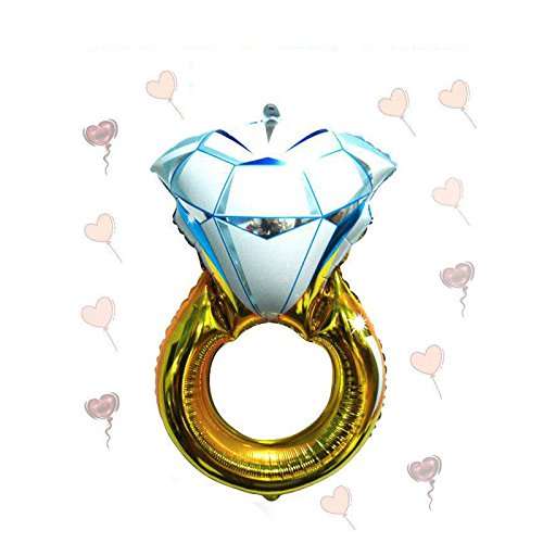 MagiDeal 30 Zoll Diamant Ring Form Ballon Helium Folie Ballon , Partei Hochzeit Valentinstag Deko , 30×20 Zoll - 3