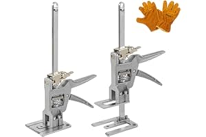 DUEBEL 2 Packs Aluminum Alloy Plasterboard Lifter Furniture Hand Tools Plastering Tools Wall Tile Leveling System Drywall Lift Cabinet Jacks for Installing Cabinets Acrow Props 880LB/400KG